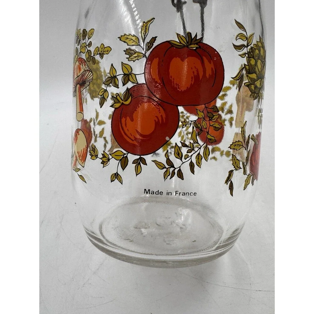 Vintage 1.5L Hinged Lid Glass Jar Made in France Mushrooms, Peppers. Tomatoes